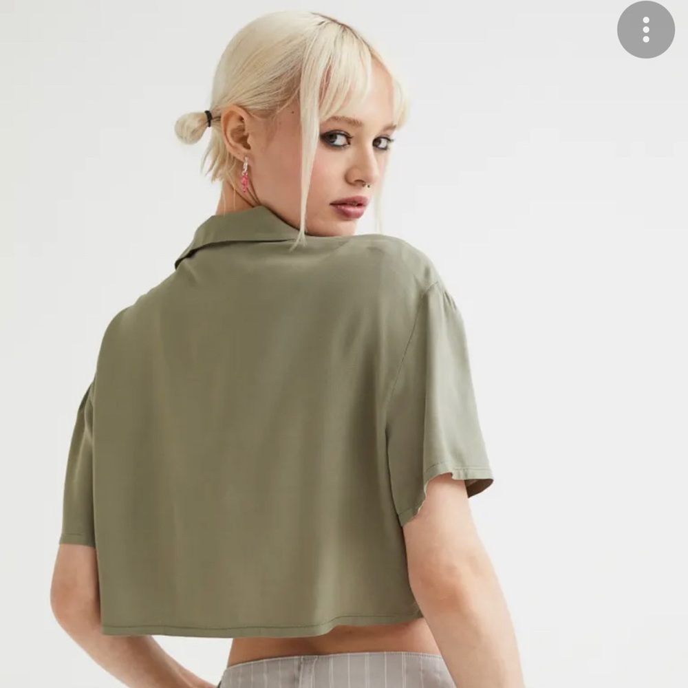 Forever21 Mint Green oversized crop top